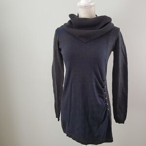 Point Zero women's  tunic sweater dress Detachable cowl Neck Size Small